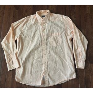 Vintage Gitman Bros Shirt Mens L Long Sleeve Orange Stripe Made In USA